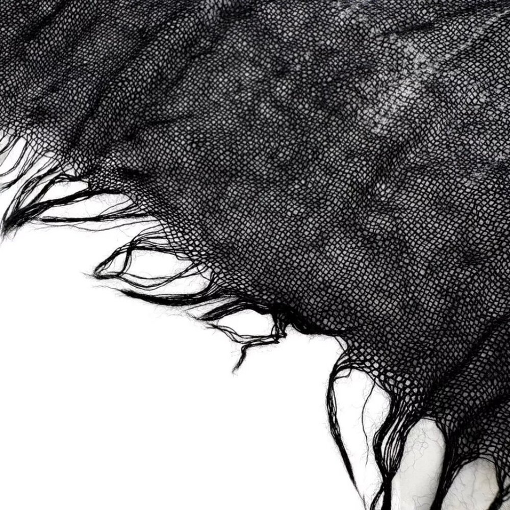 Authentic LOUIS VUITTON Large Scarf Damier Pattern Black Cashmere - Picture 14 of 16